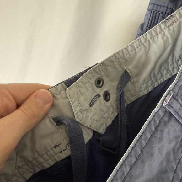 Athleta Cargo Pants Women's 4P Blue Snap Zip Pockets Lightweight Low Rise - Picture 10 of 16